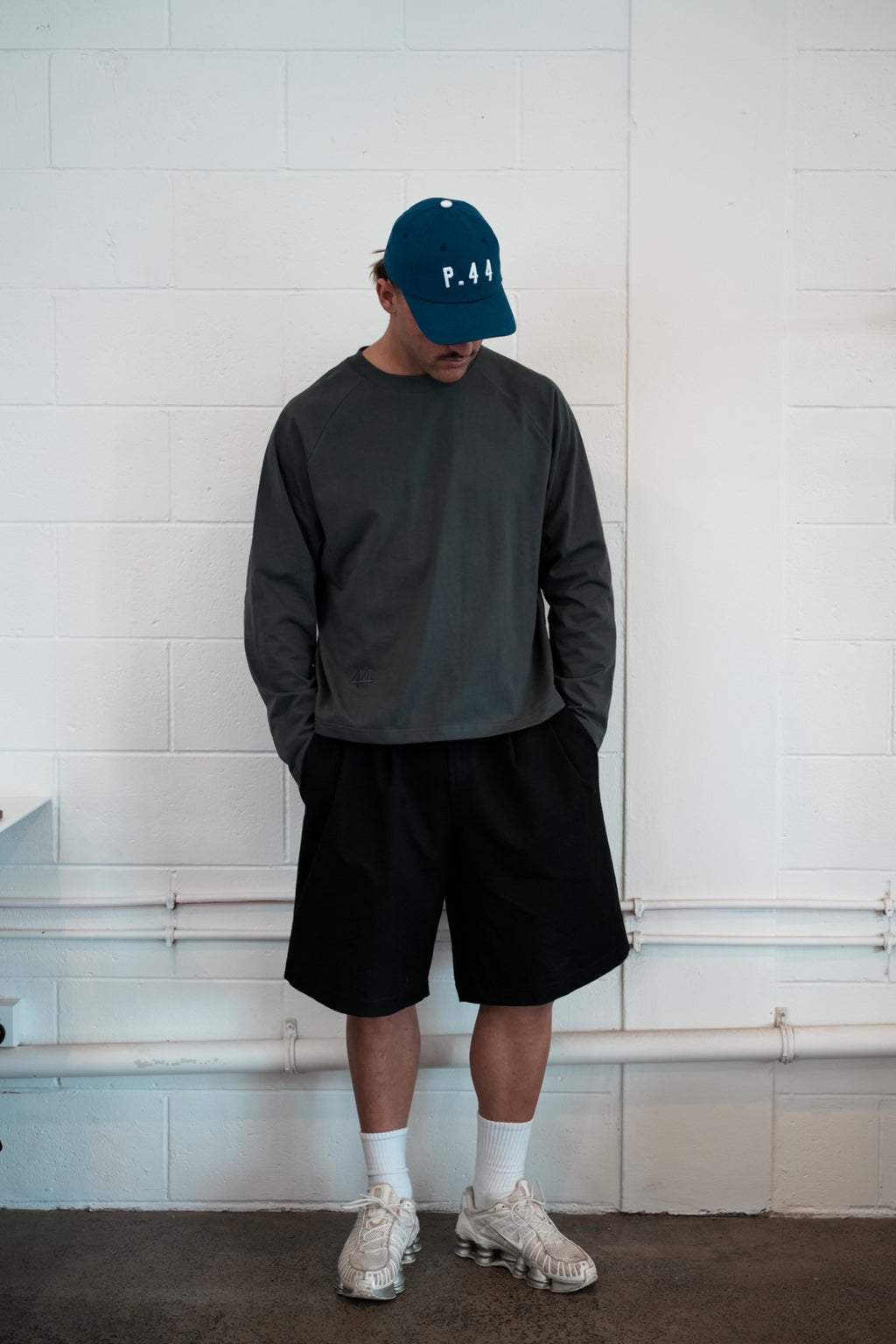 44 long sleeve Charcoal